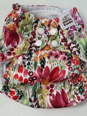 NEW Mama Koala Pocket Cloth Diaper OS Wildflower Fields No Insert